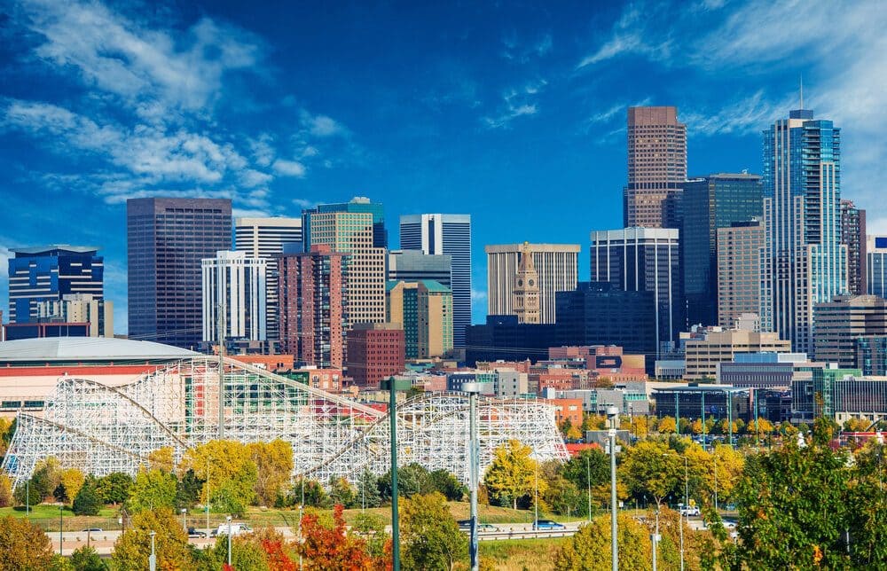 Sunny Day in Denver Colorado colorado skyline